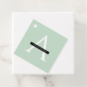 Etiquetas Para Lembrancinhas Nome personalizado do Pastel Mint minimalista