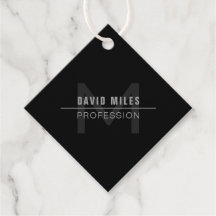 Nome Profissional de Cinza Escuro Moderno