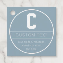 Nome Único & Modelo de Monograma | Azul Desbotado