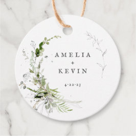 Etiquetas Para Lembrancinhas Nomes personalizados Elegant Earthy Greenery Data 
