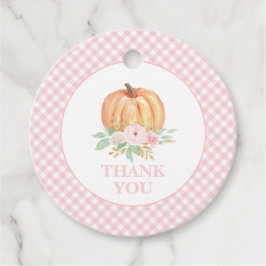 Etiquetas Para Lembrancinhas Nosso Pequeno Pumpkin floral no primeiro aniversár