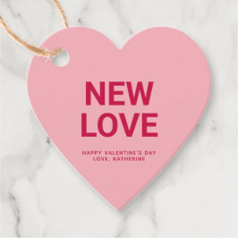 Etiquetas Para Lembrancinhas Novo amor, cor-de-rosa, Dia de os namorados fofo p