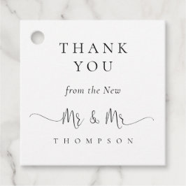 Etiquetas Para Lembrancinhas Novo Sr. Elegant Script Gay Wedding Obrigado
