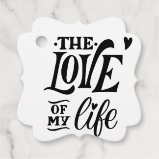 Etiquetas Para Lembrancinhas O Amor da Minha Vida – Design de Tipografia Românt