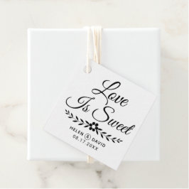 Etiquetas Para Lembrancinhas O amor é a tipografia negra doce, casamento floral