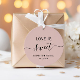 Etiquetas Para Lembrancinhas O Amor É Pior Casamento Cor-De-Rosa