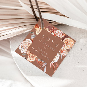 Etiquetas Para Lembrancinhas O Amor Está Cozinhando Boho Floral Chá de Noiva de