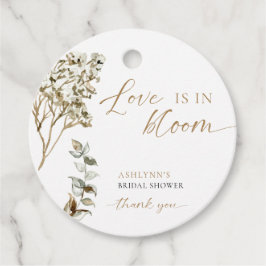 Etiquetas Para Lembrancinhas O Amor Está em Flor Grama de Pampas Chá de Noiva