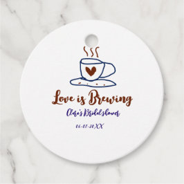 Etiquetas Para Lembrancinhas O amor está fervendo brown blue chá de panela adic