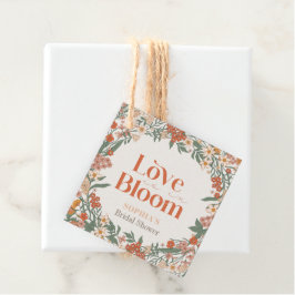 Etiquetas Para Lembrancinhas O amor está no Bloom Boho Wildflower Chá de panela