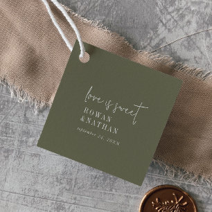 Etiquetas Para Lembrancinhas O Amor Verde-Chic Moderno é Casamento Doce