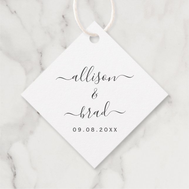 Etiquetas Para Lembrancinhas O casamento moderno e elegante favorece marcas de  (Verso)