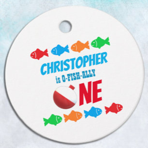 Etiquetas Para Lembrancinhas O-Fish-Ally Um primeiro aniversario De Pesca