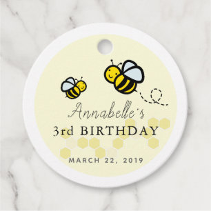 Etiquetas Para Lembrancinhas O mel/Bumble abelhas & obrigado do aniversário da
