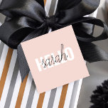 Etiquetas Para Lembrancinhas O Pastel Moderno Pink Hello E Você Nome<br><div class="desc">O Pastel Moderno Pink Hello E Você Nome</div>