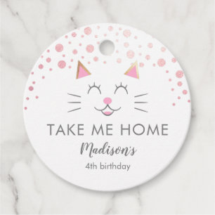 Etiquetas Para Lembrancinhas O rosa do gato do gatinho toma-me Home