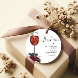 Etiquetas Para Lembrancinhas Obrigada pelo chá de noiva de degustação de vinho