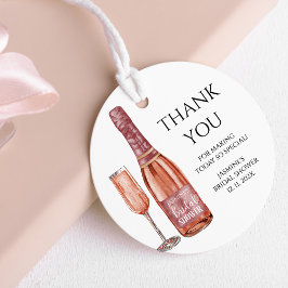 Etiquetas Para Lembrancinhas Obrigada Petals e Prosecco Chá de Noiva