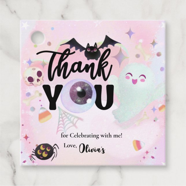 Etiquetas Para Lembrancinhas Obrigado assustador (Frente)