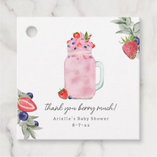 Etiquetas Para Lembrancinhas Obrigado Berry Muita Fruta Chá de fraldas Smoothie
