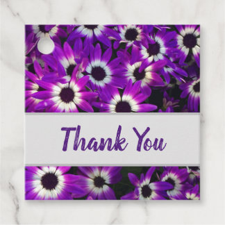 Etiquetas Para Lembrancinhas Obrigado Bright Purple Flower Floral