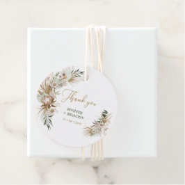Etiquetas Para Lembrancinhas Obrigado Casamento Boho/Boêmio Dourado