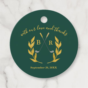 Etiquetas Para Lembrancinhas Obrigado Casamento Tema de Golfe Elegante Personal
