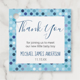 Etiquetas Para Lembrancinhas Obrigado, Chá, Bolinhas Azuis