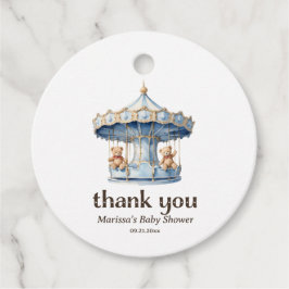 Etiquetas Para Lembrancinhas Obrigado Chá de fraldas Teddy Bear Twin Boy