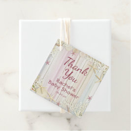 Etiquetas Para Lembrancinhas Obrigado Chá de fraldas Tropical Beach Seashell