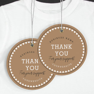 Etiquetas Para Lembrancinhas Obrigado Clássico Padrões De Amor Pendentes Beige