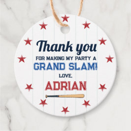 Etiquetas Para Lembrancinhas Obrigado da Ronda de Baseball, Aniversário