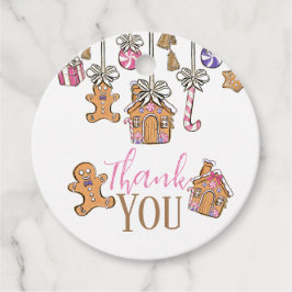 Etiquetas Para Lembrancinhas Obrigado de aniversário de natal cor-de-rosa você