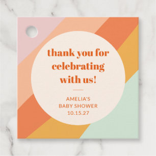 Etiquetas Para Lembrancinhas Obrigado de Chá de fraldas Personalizado com Faixa