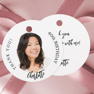 Etiquetas Para Lembrancinhas Obrigado de fotos personalizado branco preto no se