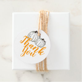 Etiquetas Para Lembrancinhas Obrigado de queda de abóbora branca