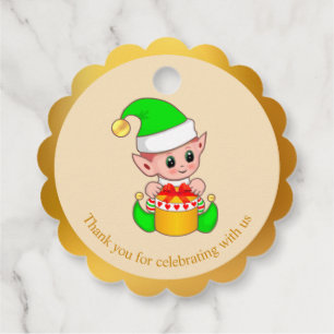 Etiquetas Para Lembrancinhas Obrigado duende de Natal