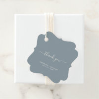 Obrigado Escreva Dusty Blue Sea Glass Casamento