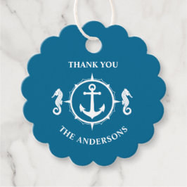 Etiquetas Para Lembrancinhas Obrigado Família Nome Seacavalo Anchor Aqua Blue