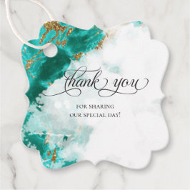 Etiquetas Para Lembrancinhas OBRIGADO MARCA FAVORITA | Geodo de Aquarela Turque