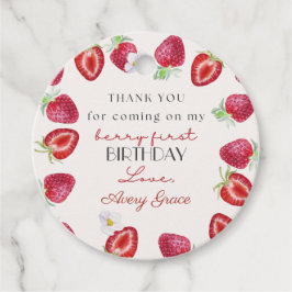Etiquetas Para Lembrancinhas Obrigado Meu Primeiro Aniversário, Cute Strawberry