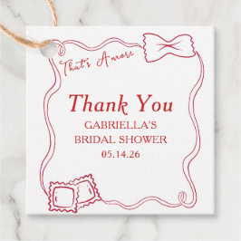 Etiquetas Para Lembrancinhas Obrigado no Chá de Noiva Italiano That's Amore