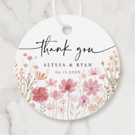 Etiquetas Para Lembrancinhas Obrigado noivado Flor de Outono Selvagem Floral