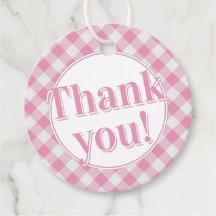 Obrigado: Padrão de Verificação de Gingham - Rosa/