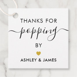 Etiquetas Para Lembrancinhas Obrigado pelas Tags de Visita, Dourado de Casament