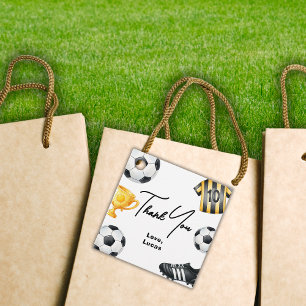 Etiquetas Para Lembrancinhas Obrigado pelo Aniversário de Futebol Esporte Futeb