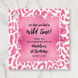 Etiquetas Para Lembrancinhas Obrigado pelo Pink Leopard Jungle Safari Birthday