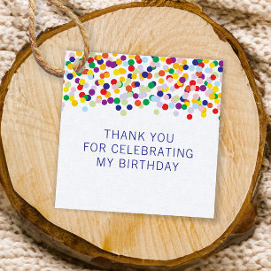 Etiquetas Para Lembrancinhas Obrigado por comemorar o meu aniversário, Confetti