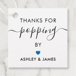 Etiquetas Para Lembrancinhas Obrigado por Parar Tags, Tag de Casamento, Azul
