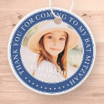 Etiquetas Para Lembrancinhas Obrigado Por Vir À Minha Foto Do Bat Mitzvah<br><div class="desc">Este design simples e clássico é composto por tipografia serif e adiciona uma foto personalizada. Obrigado por vir a Bat Mitzvah.</div>